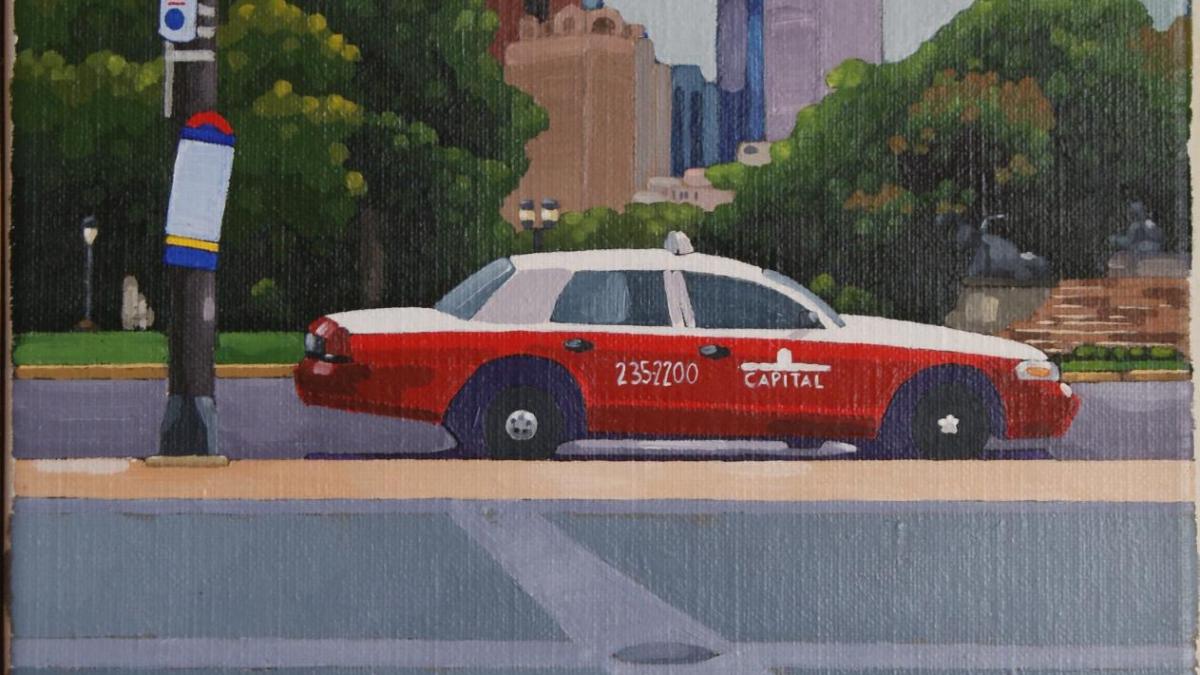 Phillies cab near rocky s point of view acrylique sur toile 45x30 cm 2015 2016